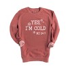Simply Sage Market Yes I'm Cold Garment Dyed Sweatshirt - 2 of 4