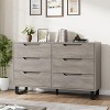 6 Dresser for Bedroom, 47.2" Wide Dresser, Freestanding Vertical Drawer Cabinet with Storage, Wooden Closet Storage Chest for Living Room, Hallway - 3 of 4