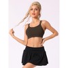 Allegra K Women's Full-Coverage U Back Fitness Sports Bras with Fixed Padded Cup - 4 of 4