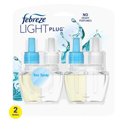 Febreze Light Plug Sea Spray Refill with Fade Defy Technology - 2ct