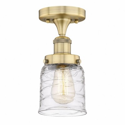 Bell - 1 Light Semi-Flush Mount In Industrial Style-8.25 Inches Tall and 6.5 Inches Wide