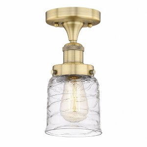 Bell - 1 Light Semi-Flush Mount In Industrial Style-8.25 Inches Tall and 6.5 Inches Wide - 1 of 1