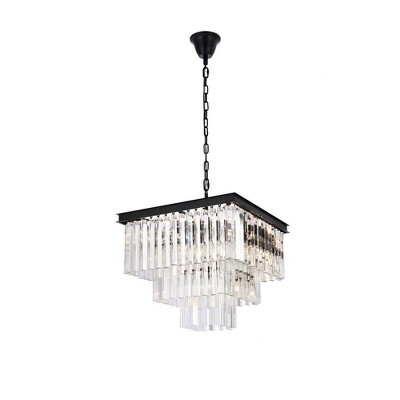 Elegant Lighting Sydney 13 - Light Chandelier in  Matte Black