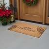 HomeRoots 17" X 29" Brown And Black Merry Christmas Outdoor Coir Door Mat - 2 of 4