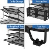 Simple Trending 7 Tier Desk File Organizer, Letter Tray Paper Organizer with Pen Holder and Metal Hanging Basket, Black - 3 of 4