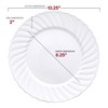 Smarty Had A Party 10.25" White Flair Plastic Dinner Plates - 144 pcs - 3 of 4