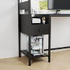 Okak 48IN Computer Desk with Metal Frame, Gaming Desk with Storage Shelves and 1 Drawer, Writing Desk for Living Room, Study - 3 of 4