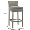 Modway Conduit Outdoor Patio Wicker Rattan Bar Stool - 4 of 4