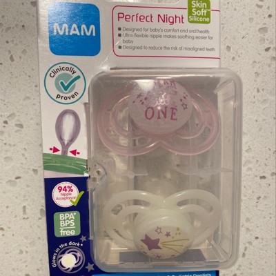 Mam Perfect Night Pacifier 0-6m - 2pk - Girl : Target