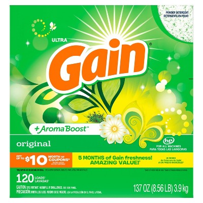 Gain Ultra HEC Original Powder Laundry Detergent - 137oz