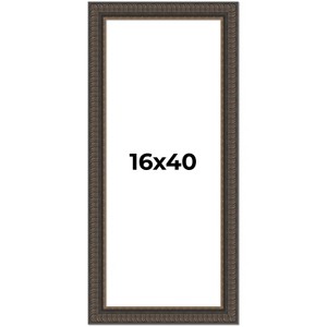 PosterPalooza | Panoramic Museum Brown Picture Frame - UV Acrylic, Foam Board Backing, Hanging Hardware - 1 of 4