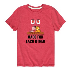 Boys' - Garfield - Valentine's Day Short Sleeve Graphic T-Shirt - 1 of 4