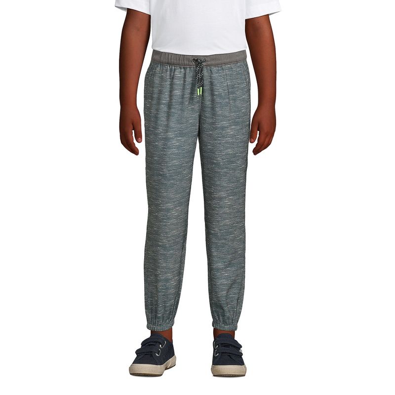 Lands' End Kids Iron Knee Athletic Stretch Woven Jogger Sweatpants, 2 of 5