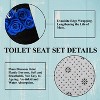 LunaLulinlk 4Pcs Blue Rose Shower Curtain - 3 of 4