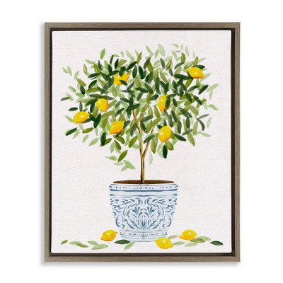 Stupell Industries Lemon Tree Detailed Planter, 25" x 31"