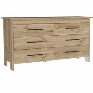 NicBex 6 Drawer Double Dresser for Bedroom,Chest of Drawers with Black Metal Handle Design,Storage Dressers for Bedroom - 1 of 4