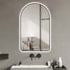 ACEPANO 48 in. H Arched Wall Bathrrom Mirror with Anti-Fog & Time and Temperature Display-Black - 2 of 4