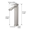 ChicFurnit Bathroom Sink Faucet Single Handle Basin Faucet for Trendy Bathroom Sinks, Silver, 16.9"*9.1"*3.3" - 3 of 4
