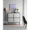 Lirago Black White Storage Cabinet 4-Door Buffet Sideboard with Metal Handles 42"H x 15.5"D x 42"W - 2 of 4