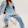 Woman Relaxed Fit Reversible Denim Jumpsuit with Adjustable Straps – Medium Wash Cherie Code - 4 of 4