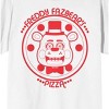 Five NIghts At Freddy's Freddy Fazbear's Pizza Crew Neck Short Sleeve Women's White T-shirt - 3 of 4