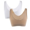 Allegra K Women's Removeable Pads Wirefree Sleep Vest Tops Bralettes - 2 of 4