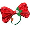 HalloweenCostumes.com    Christmas Giant Bow Headband, Red/Green - 2 of 3