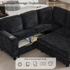 81" Chenille L-Shaped Sleeper Sectional Sofa with Bed & USB Ports - 3 of 4