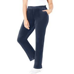 Catherines Cozy Velour Pant - 1 of 4