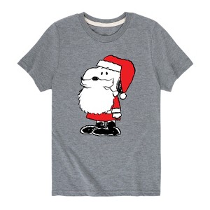 Boys' - Peanuts - Snoopy and Woodstock Christmas Skating Short Sleeve Graphic T-Shirt - 1 of 4