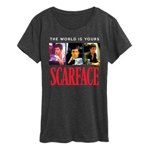 Women's - Scarface - The World Is Yours- Women's Short Sleeve Graphic T-Shirt Short Sleeve Graphic T-Shirt - 1 of 4