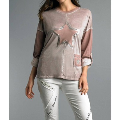 Women's Suede Star Tunic Top - TEMPO PARIS