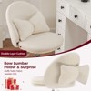 COMHOMA Vanity Chair with Back, Velvet Desk Chair Gift for Girls, Small Office Chair with Wheels, Stylish Bedroom and Living Room - 2 of 4