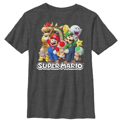 Boy's Nintendo Super Mario Bros. Group Portrait T-shirt : Target