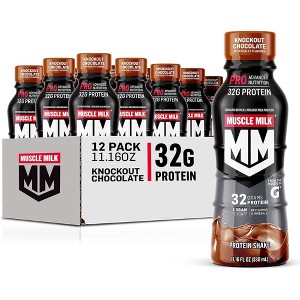Muscle Milk Pro Advanced Nutrition Protein Shake, Knockout Chocolate - 11.16 Fl Oz Bottle (Pack of 12) - 1 of 4