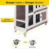Aivituvin 2 Story Rabbit Hutch On Wheels (Inner Space 8.32 ft²) in Brown-AIR06-D - 3 of 4
