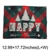 Unique Bargains Christmas Place Mats Linen Red Green 13"x17.7" 2 Pcs - 3 of 4