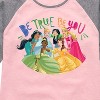 Girls' - Disney Princess - Be True Be You Shirt Tail Raglan Graphic T-shirt - 2 of 4