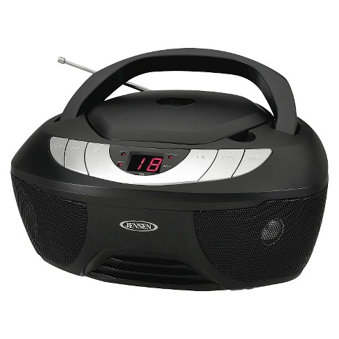 Jensen CD AM/FM Radio Boombox With LED Display - Black (CD-475) : Target