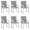 vidaXL Garden Lowback Chair Cushions - Set of 6 - Oxford Fabric - Grey - Ideal for Patio, Garden, Indoor - 4 of 4