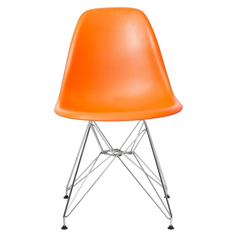 Set Of 2 Paris Molded Plastic Chair Orange Aeon Target