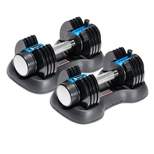 Lifepro Adjustable Dumbbell - 5-in-1, 25lb dumbbell Adjustable Free Weights Plates and Rack - Adjustable Weights, 5lb, 10lb, 15lb, 20lb, 25lb