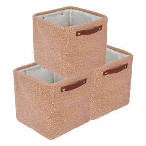 REGALWOVEN Cotton Collapsible Sturdy Rope Handle Open Storage Bins 11x11x11in 3 Pcs - 1 of 4