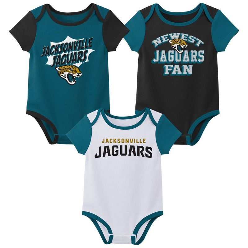 NFL Jacksonville Jaguars Infant Boys&#39; 3pk Bodysuit, 1 of 5