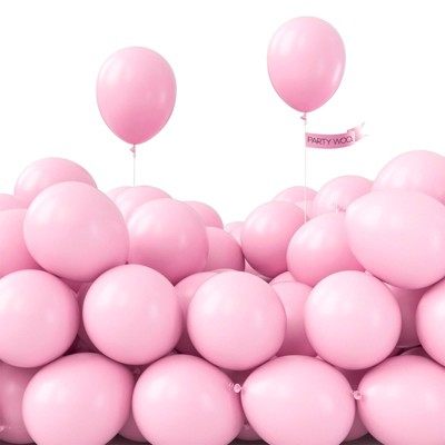 PartyWoo Balloons Light Pink Pastel Baby Pale 5 Inch 120 pcs