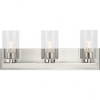 Progress Lighting Goodwin 3-Light Brushed Nickel Vanity Light with Clear Glass Shades - 2 of 4