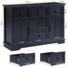 Farmhouse 5 - Drawers Dresser Organizer for Bedroom, Wood Rustic Wide Chest of Drawers - 2 of 4