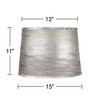 Springcrest 13" Top x 15" Bottom x 11" High x 11" Slant Print Lamp Shade Replacement Medium Gold Tapered Drum Modern Fabric Pattern Spider Harp Finial - 4 of 4