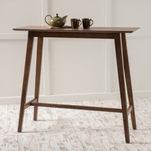 42'' Rectangular Counter Height Bar Table with Wood Frame and Crossbar Support for Kitchen or Dining Spaces-The Pop Home - 1 of 4