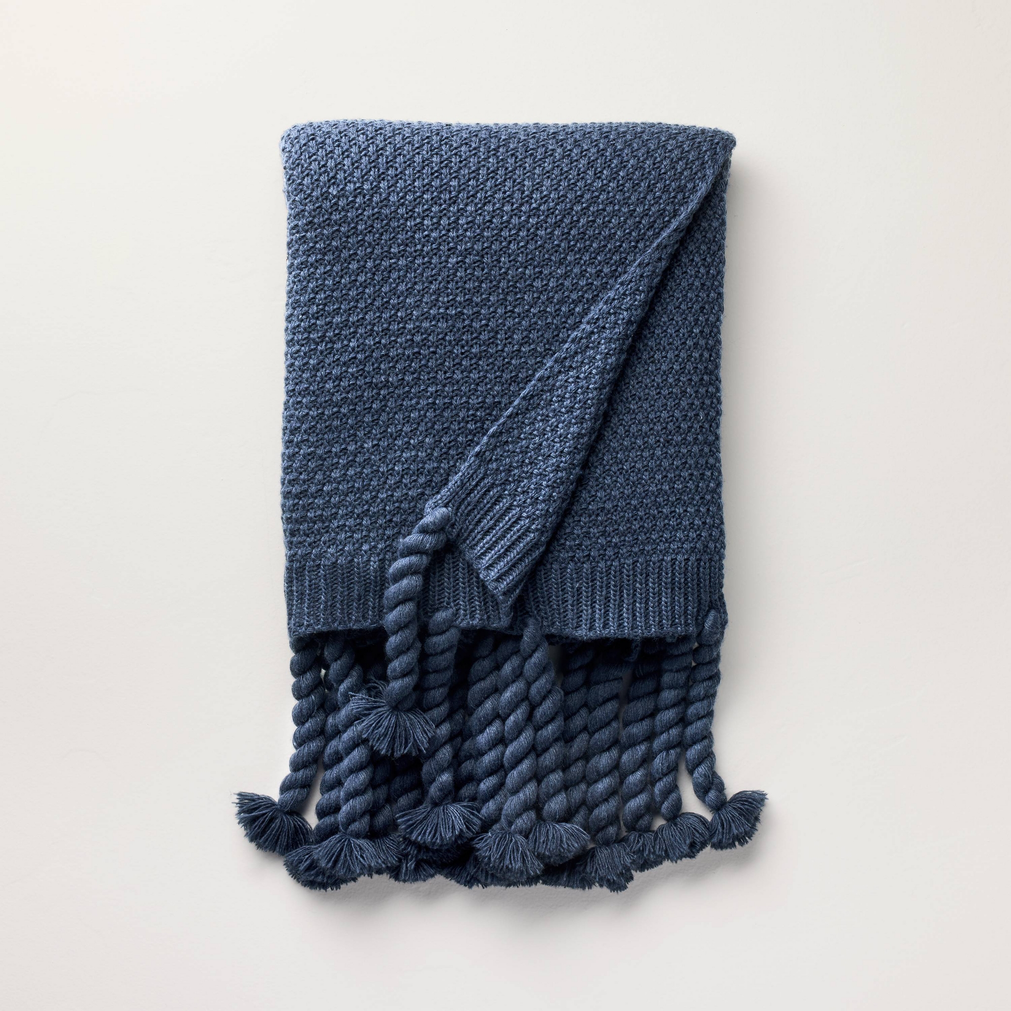 Knit Throw Blanket Blue - Hearth & Hand™ with Magnolia